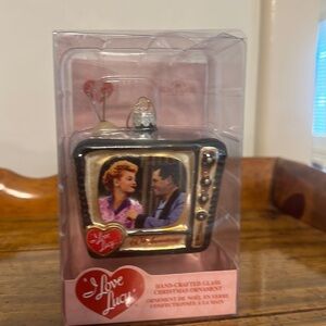 NIB I Love Lucy 60th anniversary handcrafted glass Christmas ornament